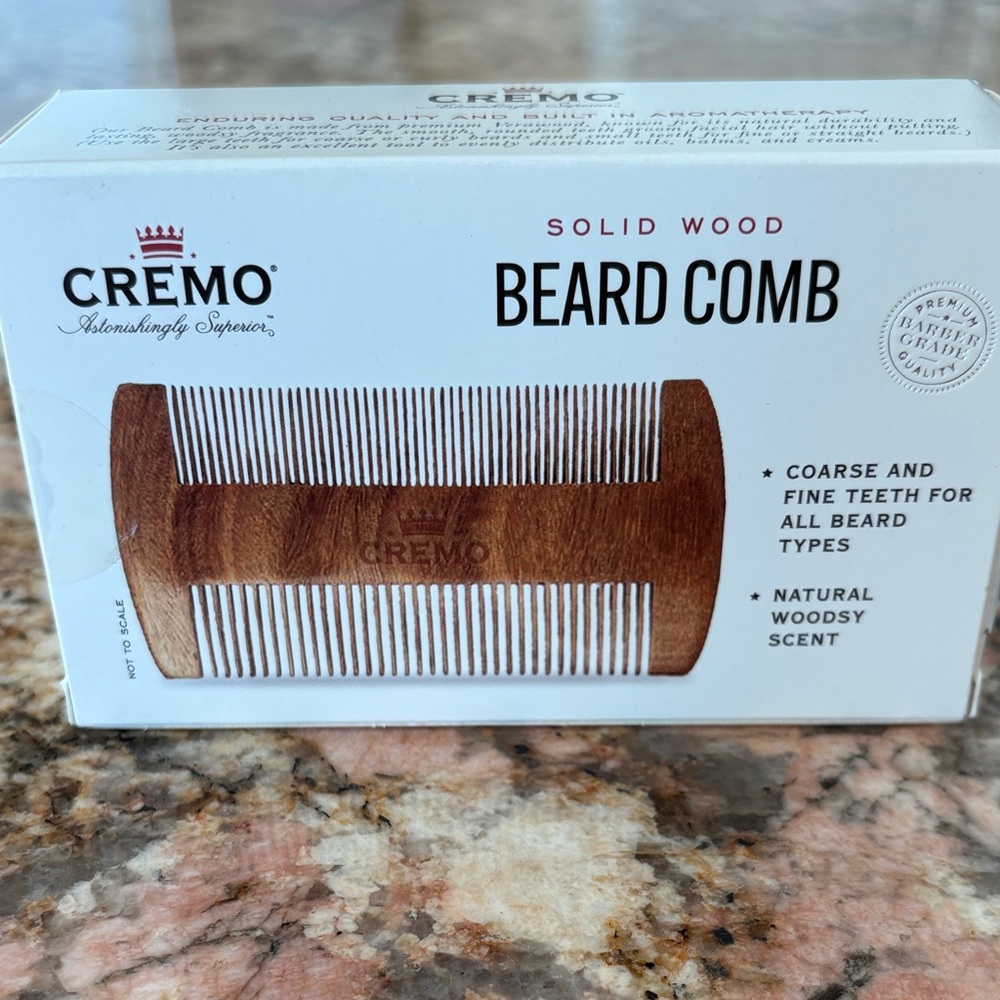 Cremo Solid Wood Beard Comb - Brown